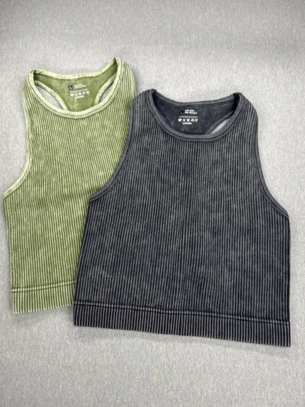 Women's Ribbed Crop Tank Tops Set of 2